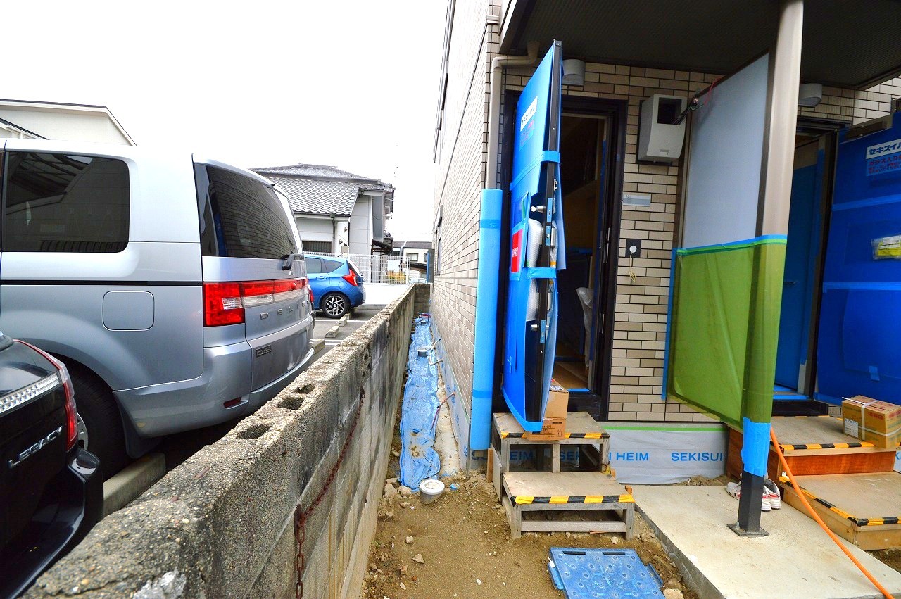 バルコニー　建築中（6月末完成予定）