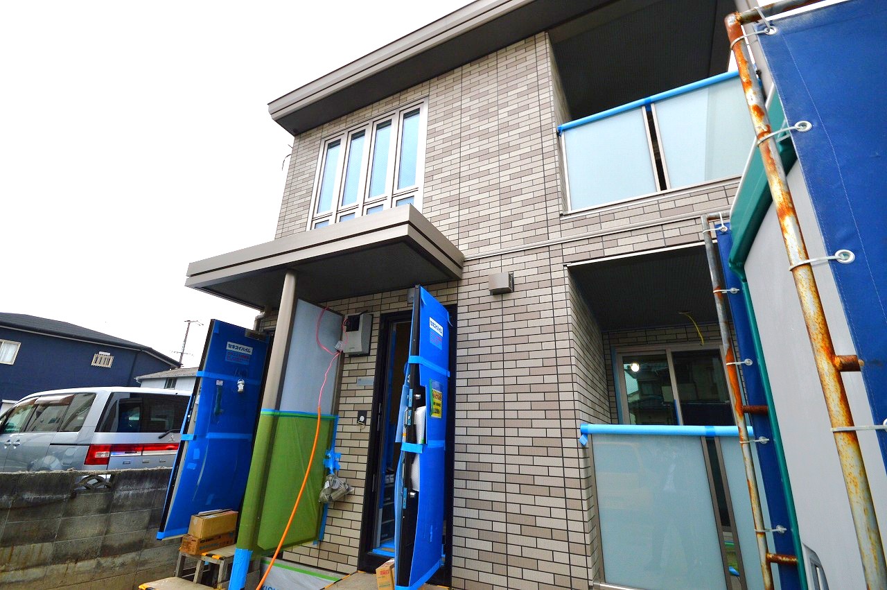 庭　建築中（6月末完成予定）