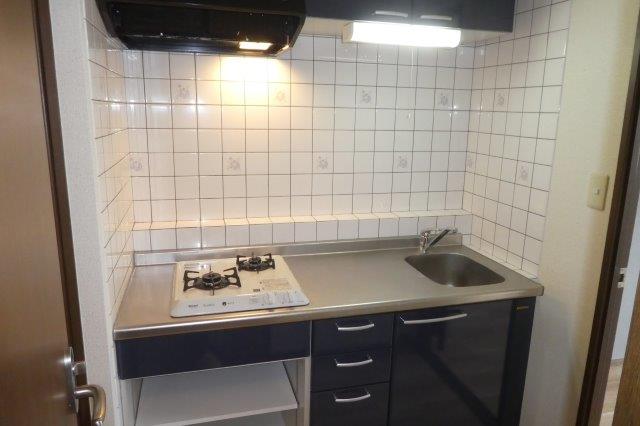 キッチン　２口ガスコンロ付システムキッチン