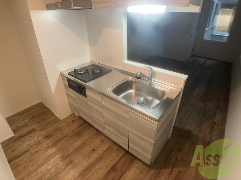 キッチン　２口システムキッチンなので、すぐお料理に使えます！