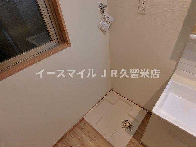 洗面設備　脱衣スペースもあります