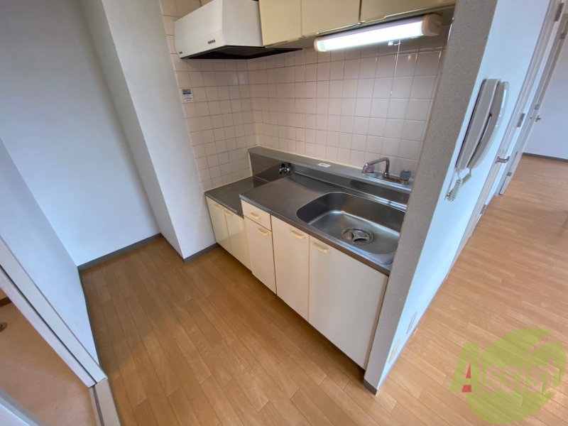 キッチン　キッチンはシックなデザインでした。洗い場も大きい。