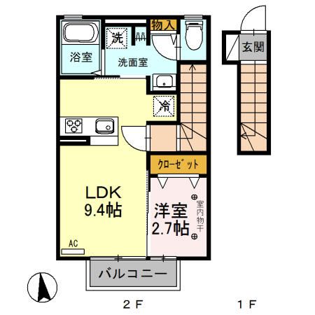 セジュールケイ2の間取り