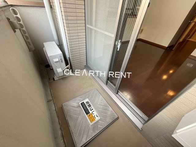 バルコニー　お洗濯も楽々