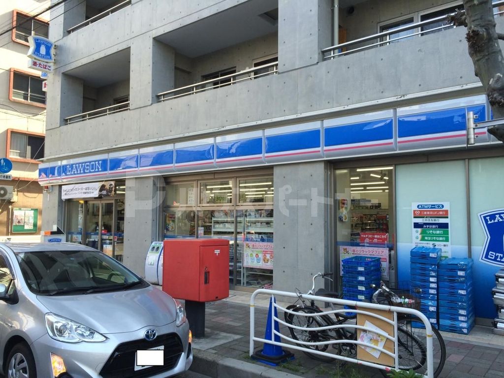 コンビニ　ローソン新大橋1丁目店（コンビニ）まで200m
