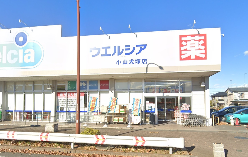 ドラックストア　ウエルシア薬局小山犬塚店（ドラッグストア）まで415m