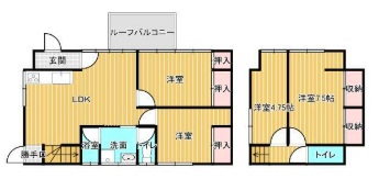 上星川戸建の間取り写真