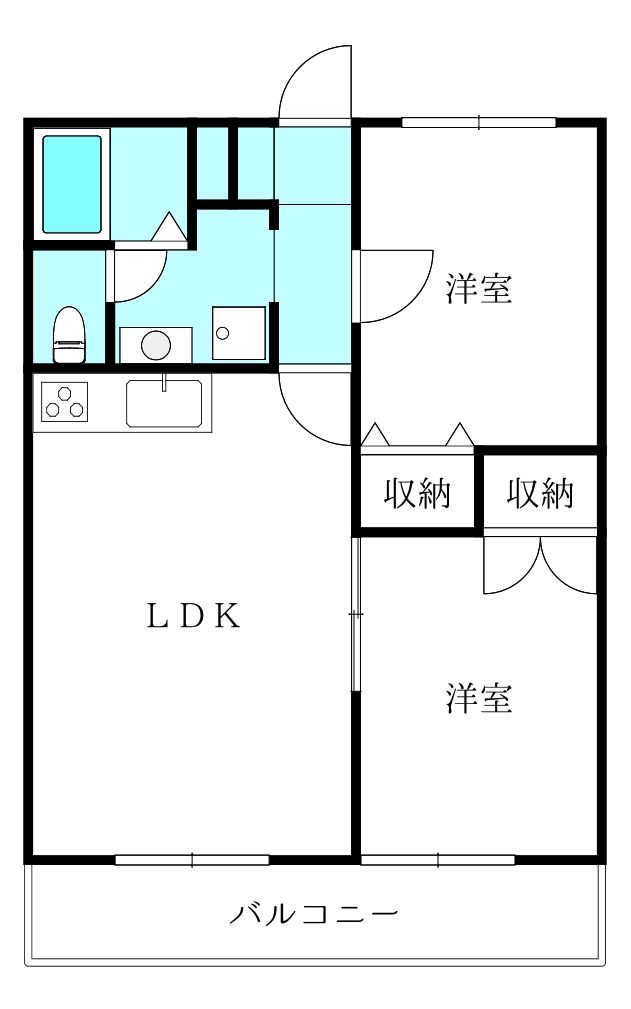 ＪＲ牟岐線 阿波富田駅 徒歩55分 2階建 築31年の間取り写真