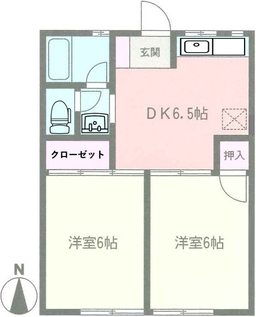 伯耆アパートの間取り写真