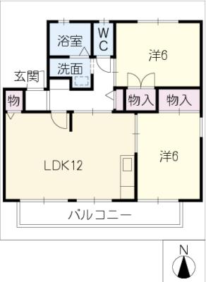 ルーブルハイツ Aの間取り写真