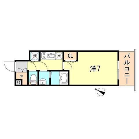 プレサンス三宮ポルトの間取り写真