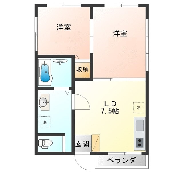 パレス横尾の間取り写真