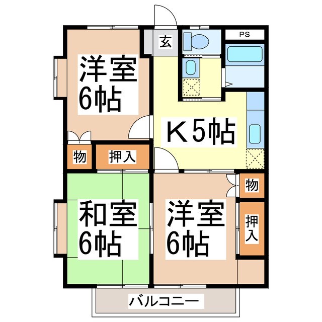 ハイツサンブロードの間取り写真