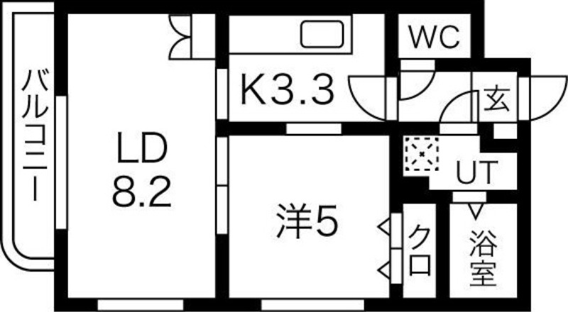 ＪＲ函館本線 発寒駅 徒歩20分 4階建 築22年の間取り写真