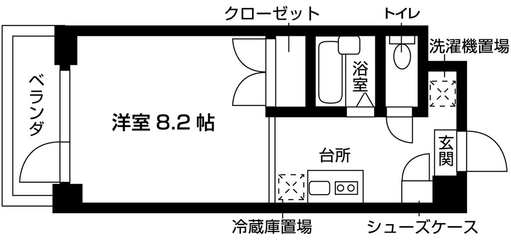 ソアラプラザ博多住吉の間取り写真