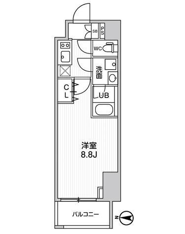 都営新宿線 菊川駅 徒歩5分 7階建 築5年の間取り写真