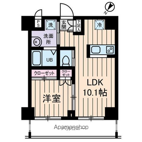 東武東上線 大山駅 徒歩10分 6階建 築19年の間取り写真