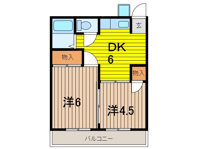 コーポ西野の間取り写真