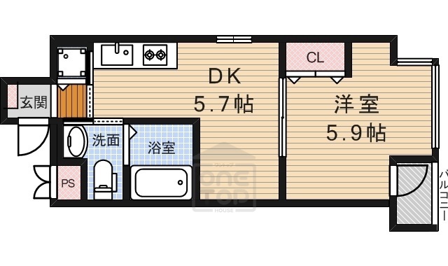 cozy豊中蛍池の間取り写真
