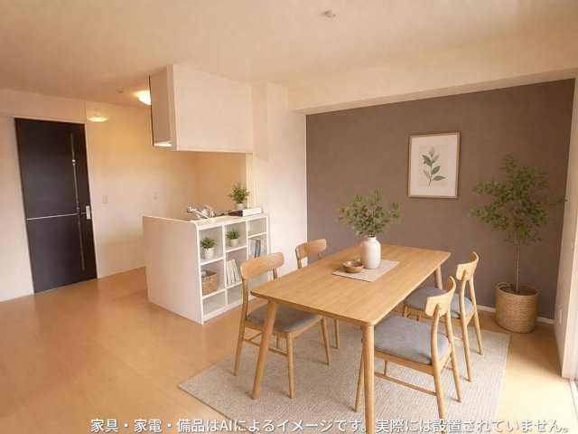 居室・リビング　ＡＩのモデルルーム加工画像です