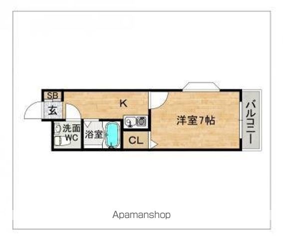 西鉄天神大牟田線 大橋駅 徒歩8分 5階建 築38年の間取り写真