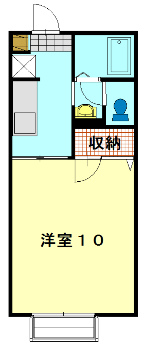 那珂郡東海村舟石川駅西のアパートの間取り