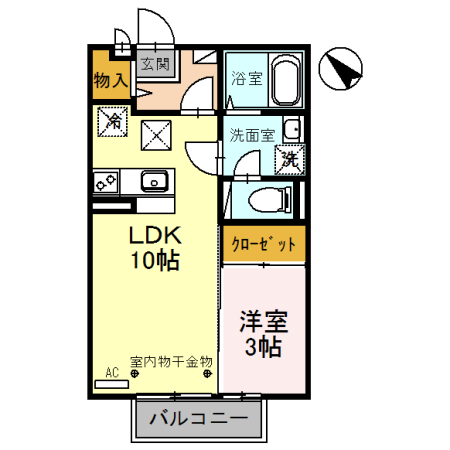 アンジュシャンテの間取り