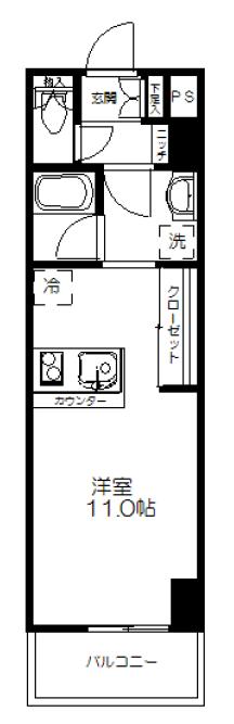 横浜市都筑区中川中央のマンションの間取り