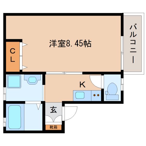 サンライズ尼ヶ辻P-1の間取り