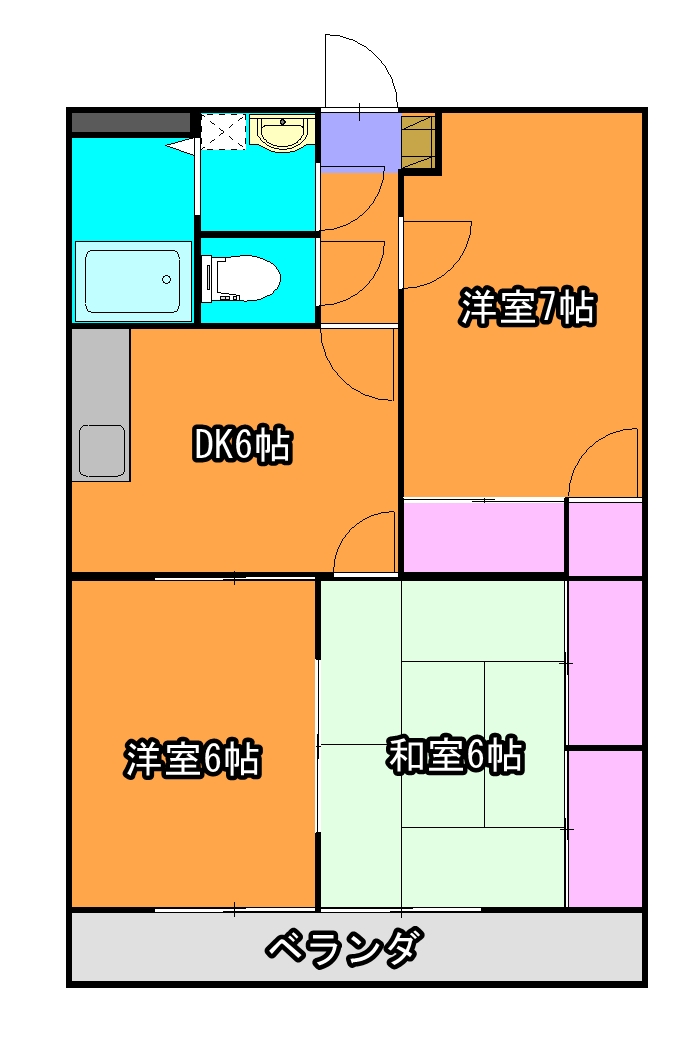 アベニールAの間取り