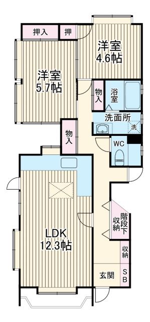 【共恵1丁目貸家の間取り】