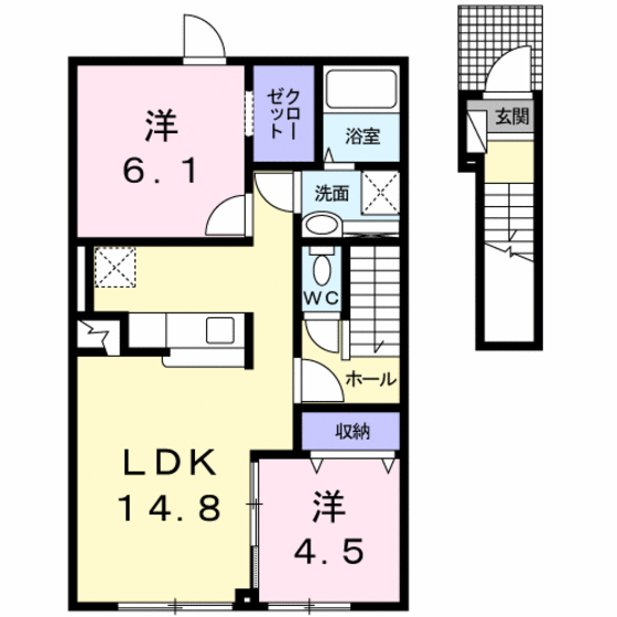 【ボヌールの間取り】