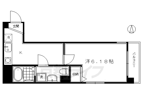 京都市下京区堀之上町のマンションの間取り