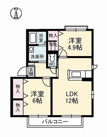 ラ・ベルターナIII　Ａ棟の間取り