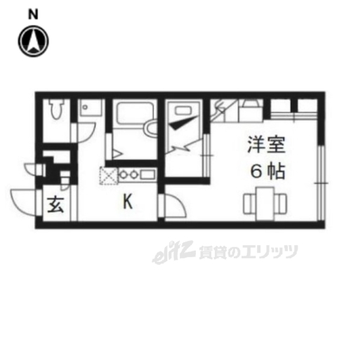 【京都市南区吉祥院仁木ノ森町のアパートの間取り】