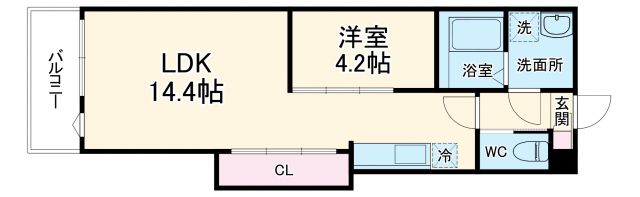 松戸市南花島のアパートの間取り