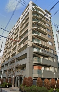 大阪市天王寺区上汐のマンションの建物外観