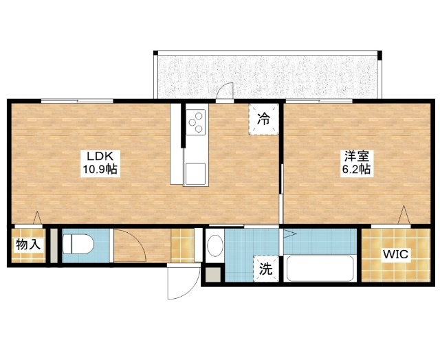 守山市岡町のアパートの間取り