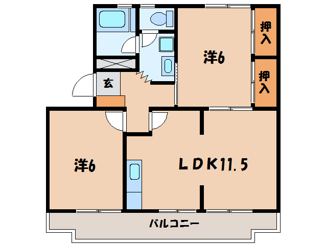 碧南市栗山町のマンションの間取り