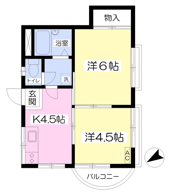 白百合ハイツ浮間舟渡の間取り