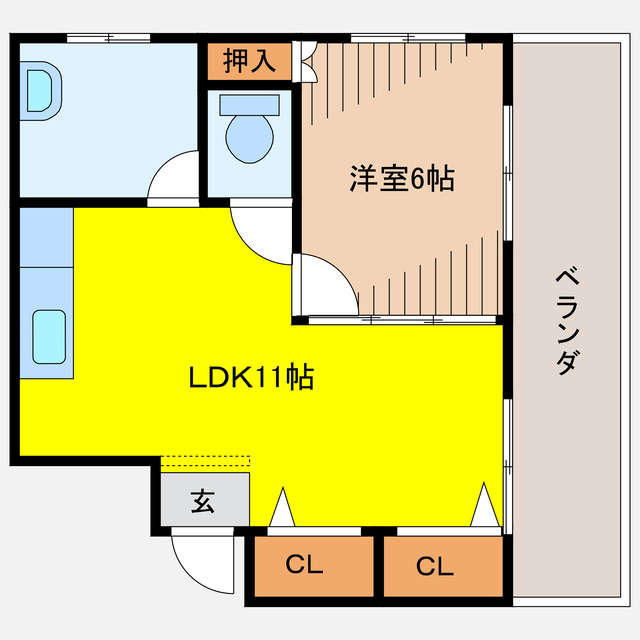 マンション１３６の間取り