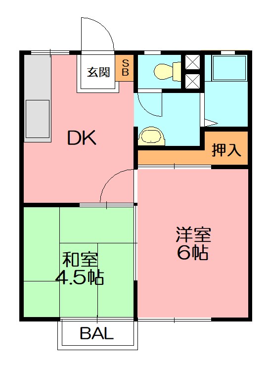 末広ハイツの間取り