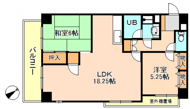 広島市中区西川口町のマンションの間取り