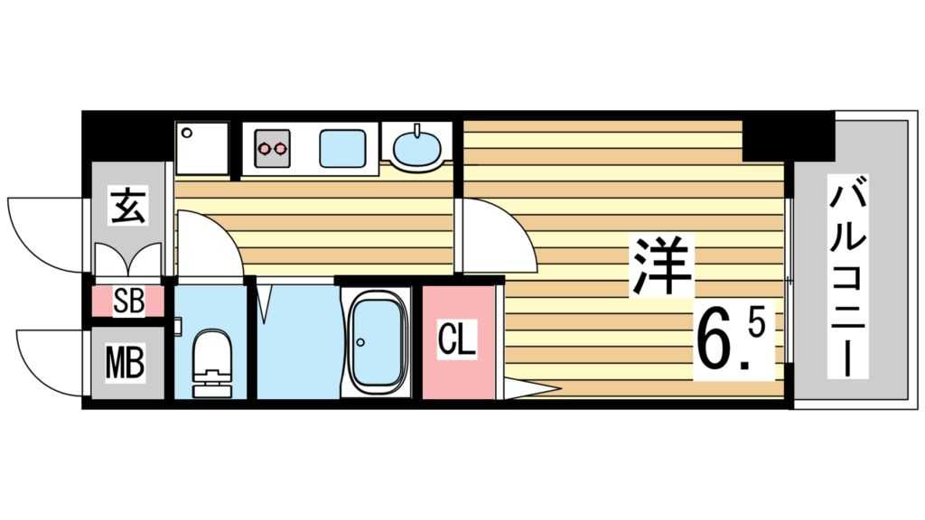 神戸市兵庫区羽坂通のマンションの間取り