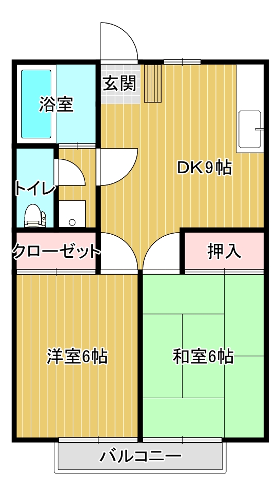 ニュー栃木ハイツ4号棟の間取り