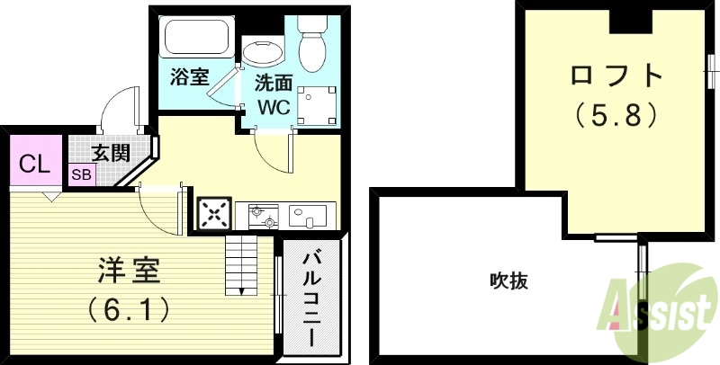 神戸市垂水区泉が丘のアパートの間取り