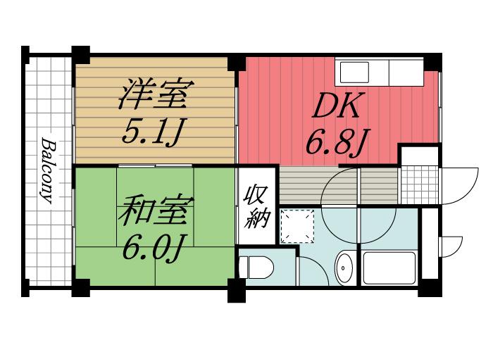 千葉市若葉区桜木北のマンションの間取り