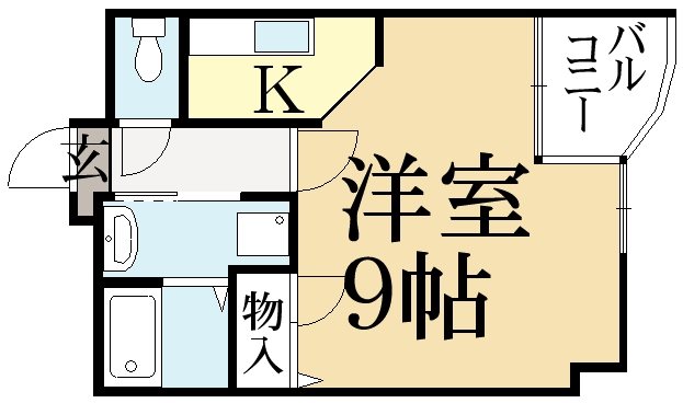 京都市左京区下鴨南野々神町のマンションの間取り