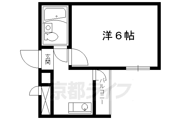 京都市下京区丸屋町のマンションの間取り