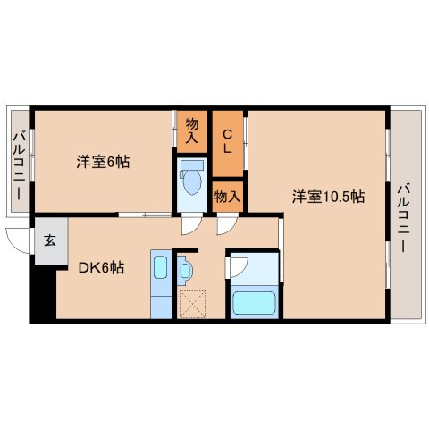 生駒市小平尾町のマンションの間取り